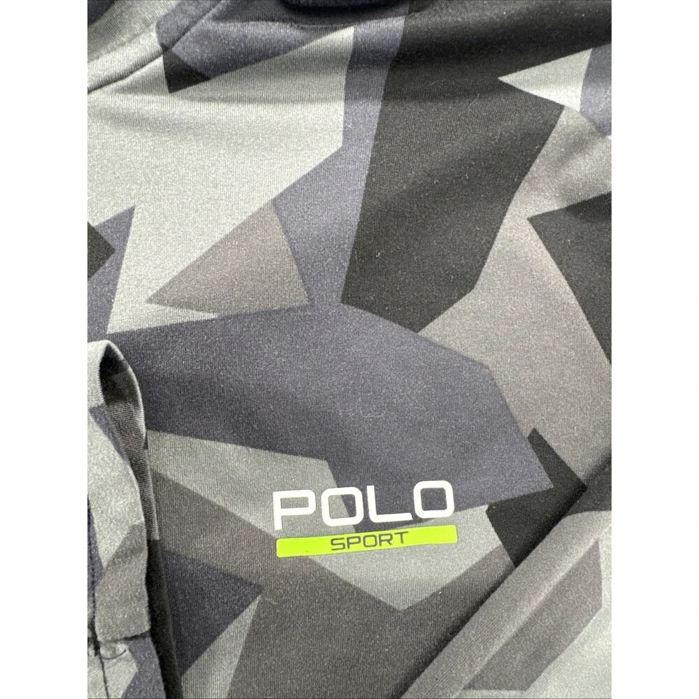 Polo Sport Ralph Lauren ThermoVent Camo Quarter Zip Men’s XL Gray Performance